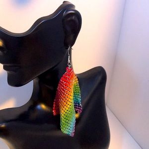 Equality Matters Rainbow Mesh Earrings